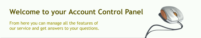 Welcome to your Account Control Panel