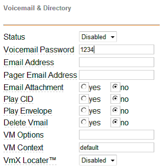 Trixbox v2.6.1.1 Configuration